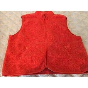 J Crew Orange Fleece Vest